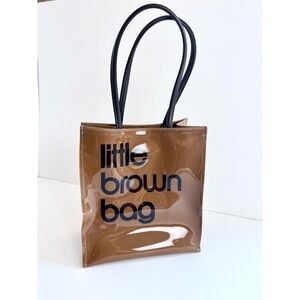 Bloomingdale's Little Brown Bag Mini Tote Glossy PVC Shopper Y2K